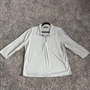Women's Casual Gray Button Down Shirt